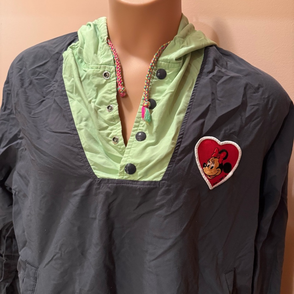 Vintage Chalk Line Unisex windbreaker Jacket Size L w/ Minnie Mouse patch L48